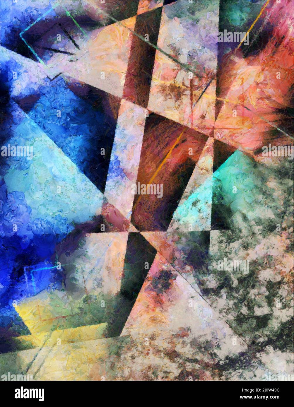 Angular Abstract Art. 3D rendering Stock Photo Alamy