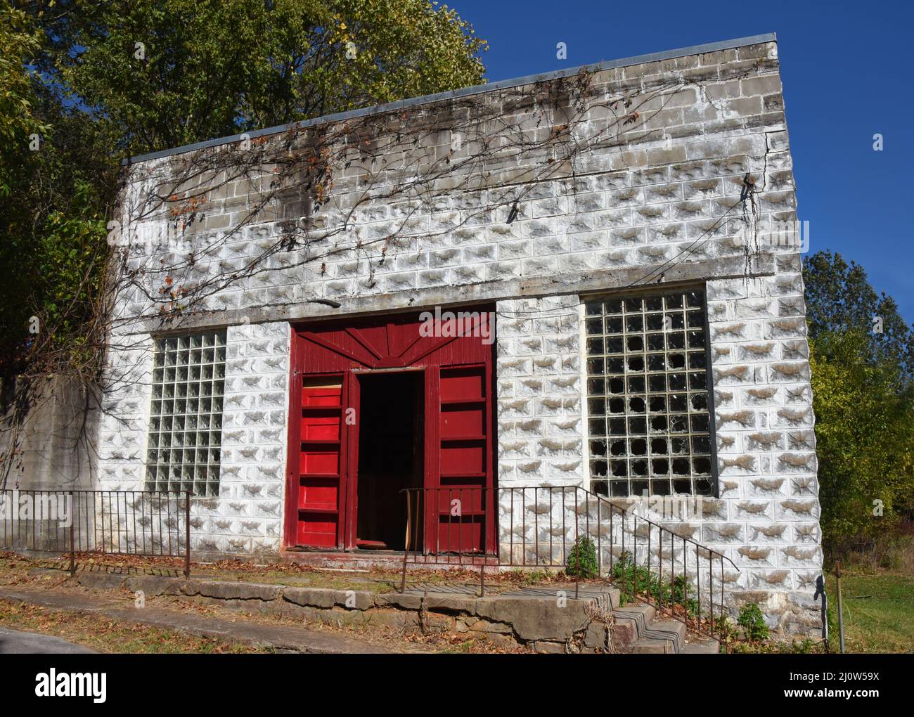 Abandoned funeral home, in Pepper Sauce Alley ghost town, in Calico