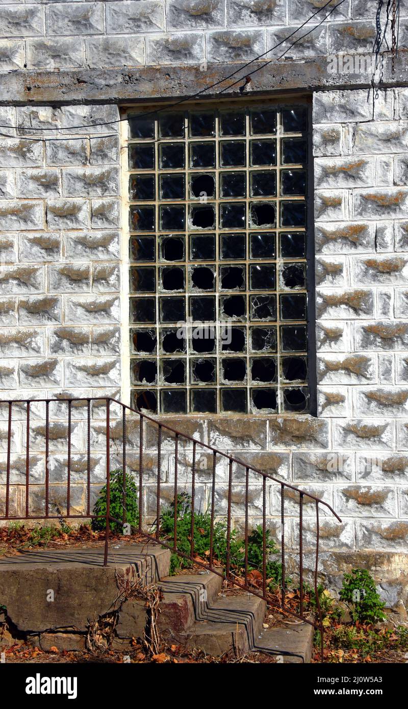 Abandoned funeral home in Pepper Sauce Alley, in Calico Rock, Arkansas