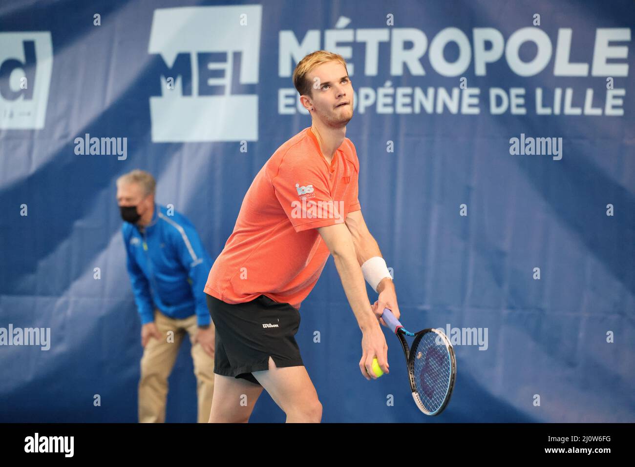 Mats Rosenkranz during the Play In Challenger 2022, ATP Challenger Tour tennis tournament on March 20, 2022 at Tennis Club Lillois Lille Metropole in Lille, France