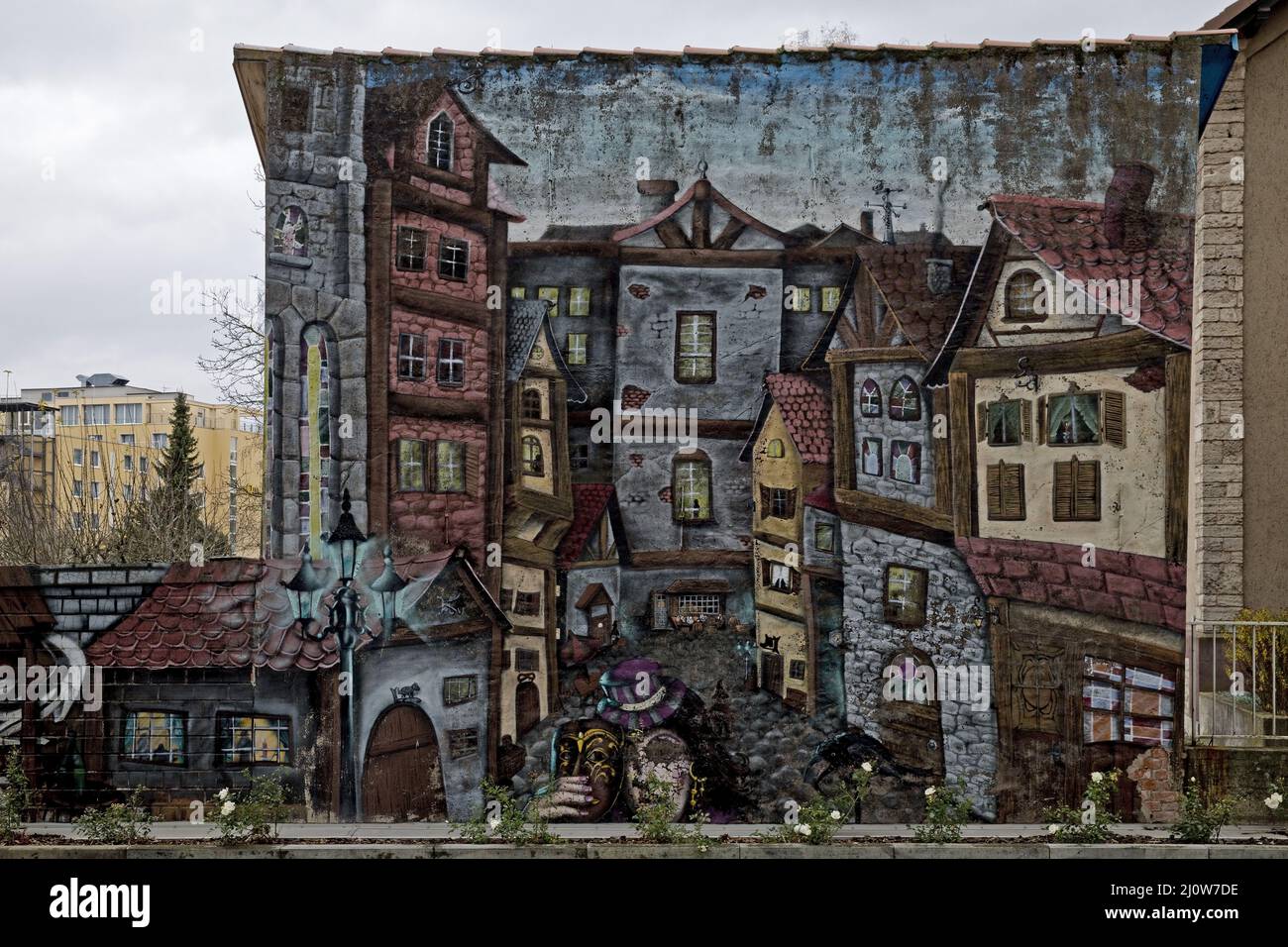 Street art, Goettingen, Lower Saxony, Germany, Europe Stock Photo