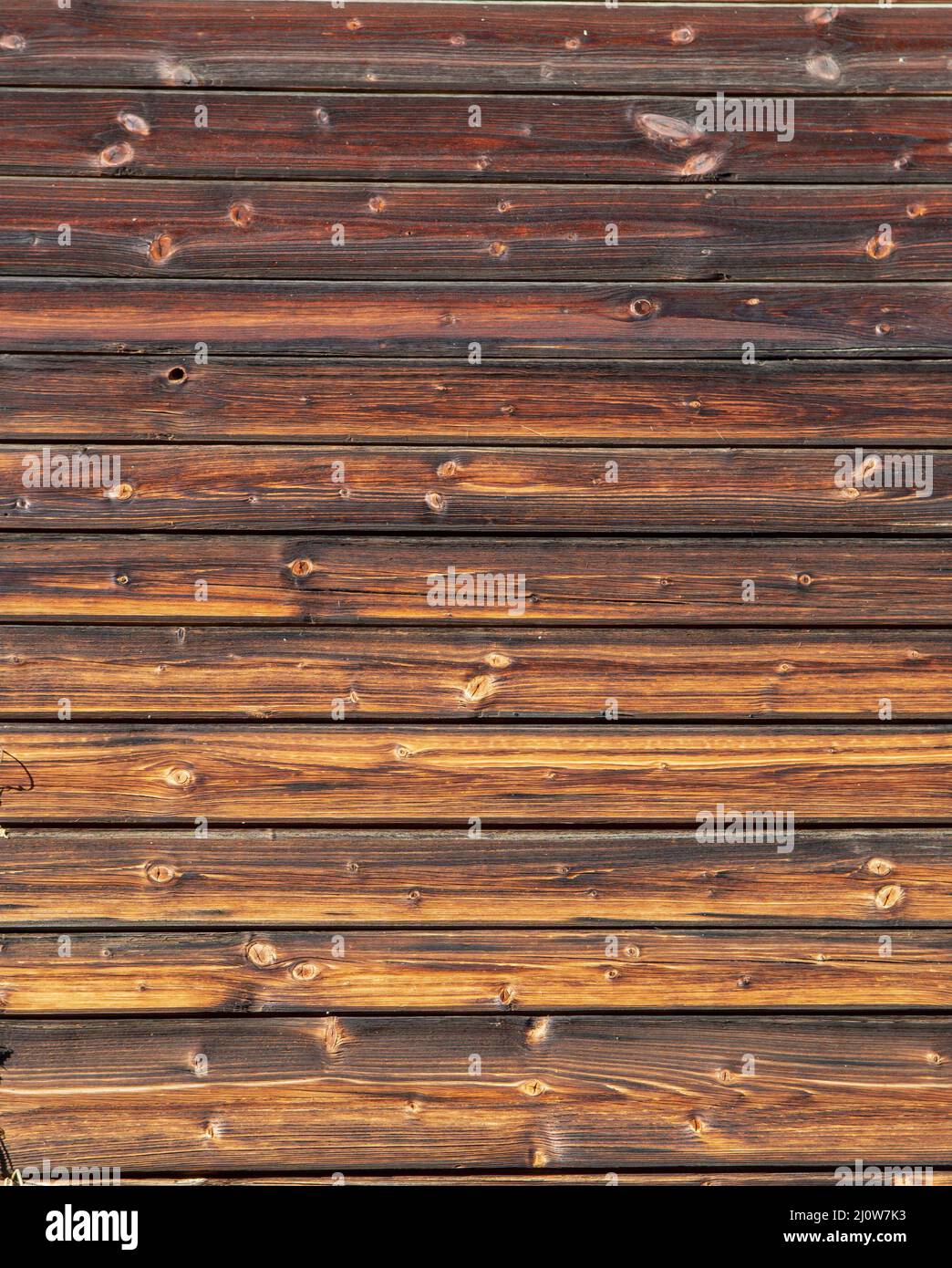Old wooden boards background. Shabby vintage rustic texture. Aged brown wooden wall. Abstract. Stock Photo