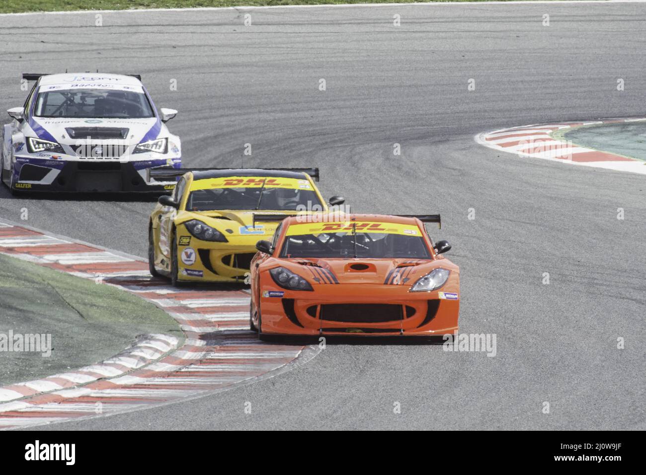 Racing car in the track, fast model G55 GT4 Stock Photo Alamy