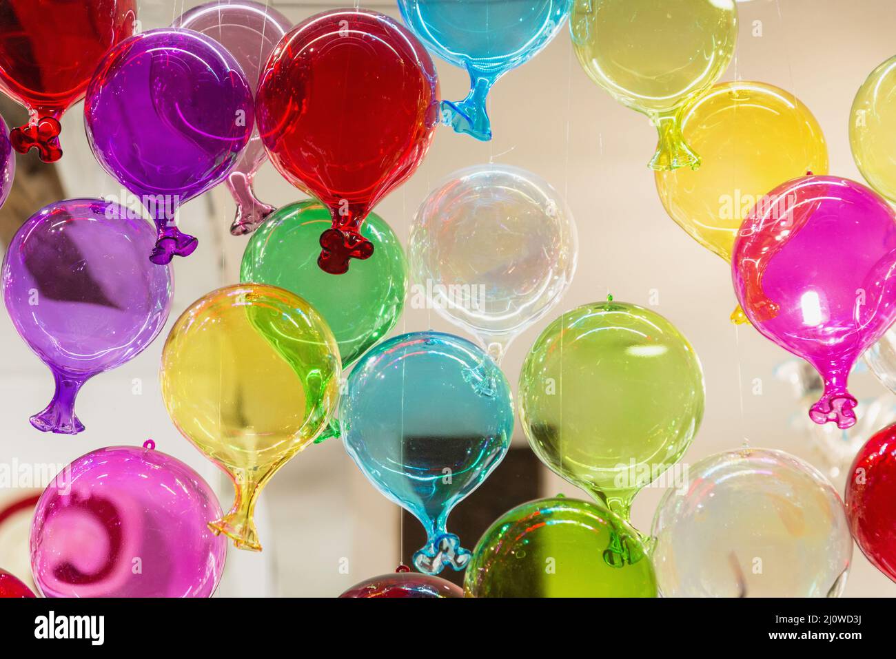 Multicolored Glass Balloons Stock Photo Alamy