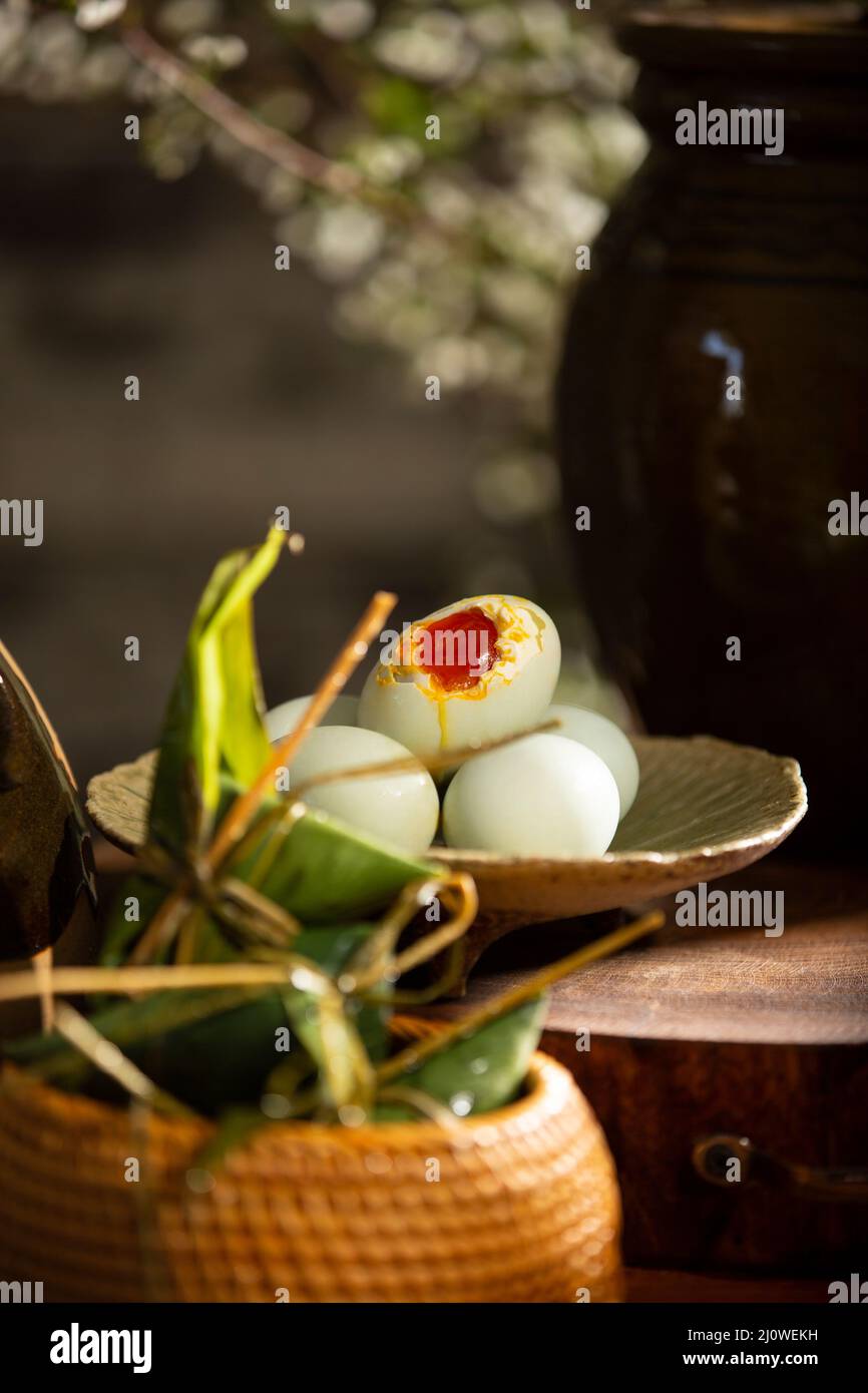 Salted Duck Eggs and Zongzi Stock Photo Alamy