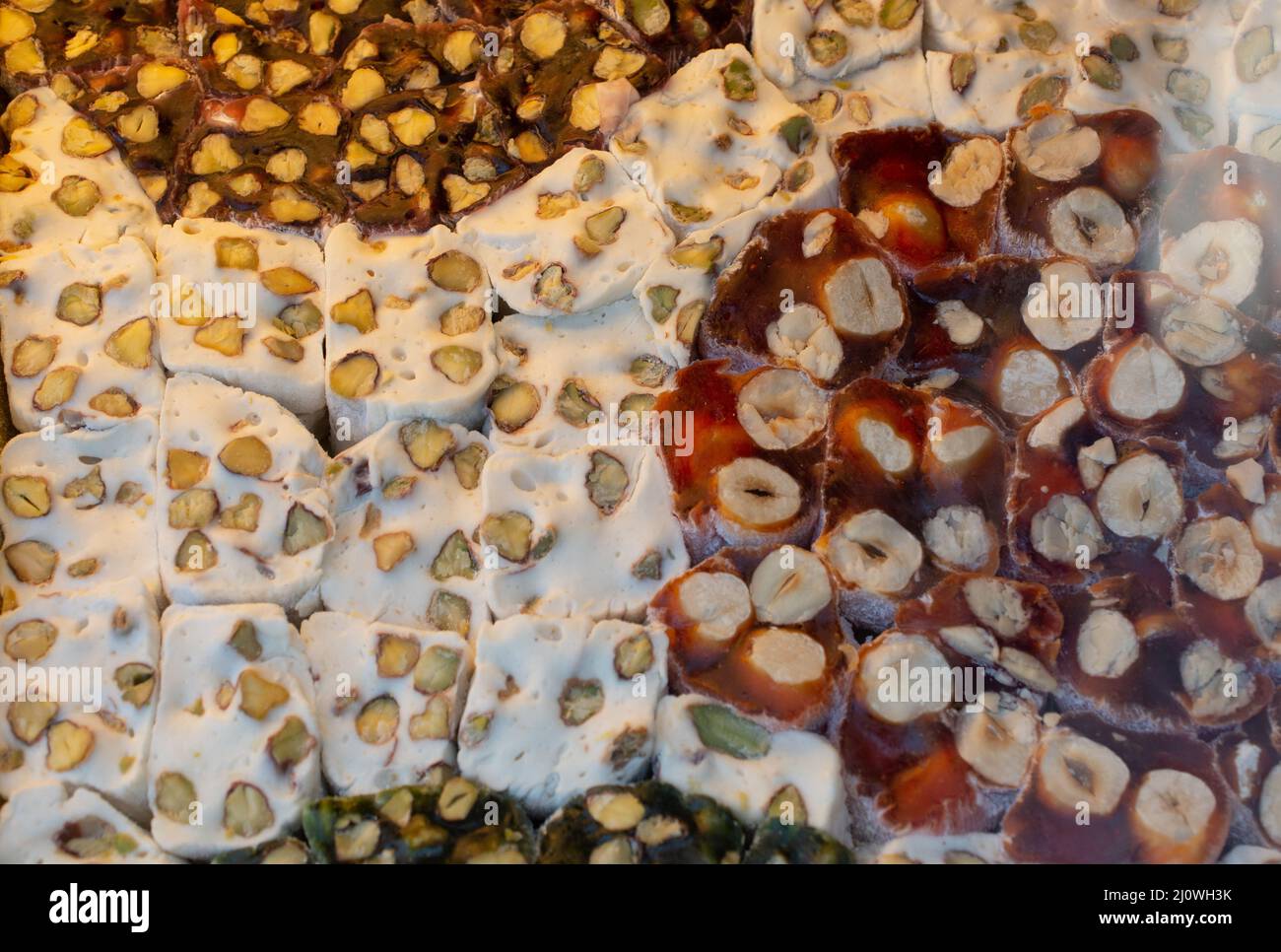 Load of traditional turkish delight lokum sugar coated soft candy Stock ...