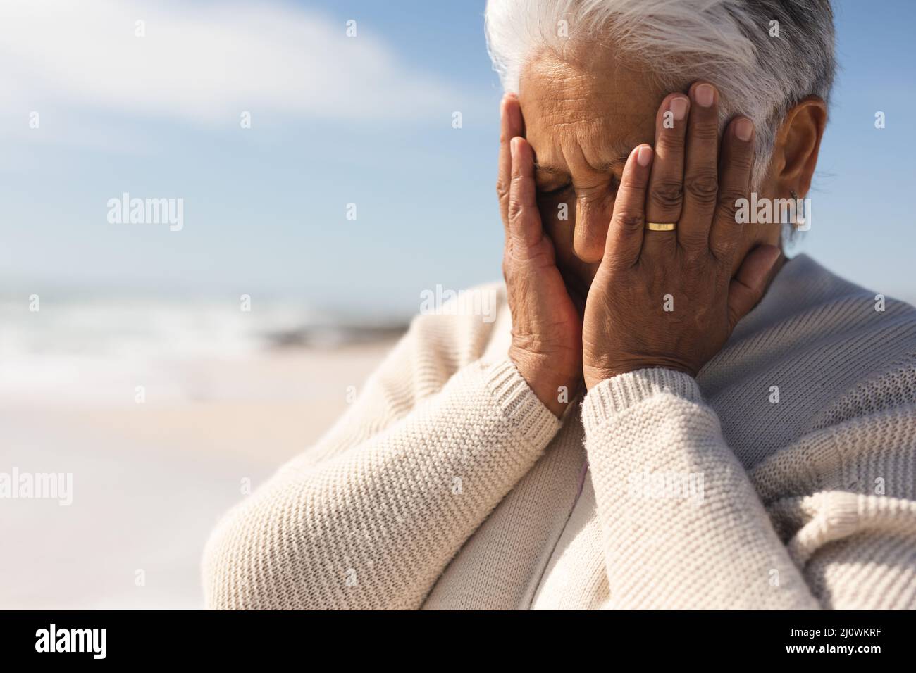 Retired biracial senior woman hi-res stock photography and images - Alamy
