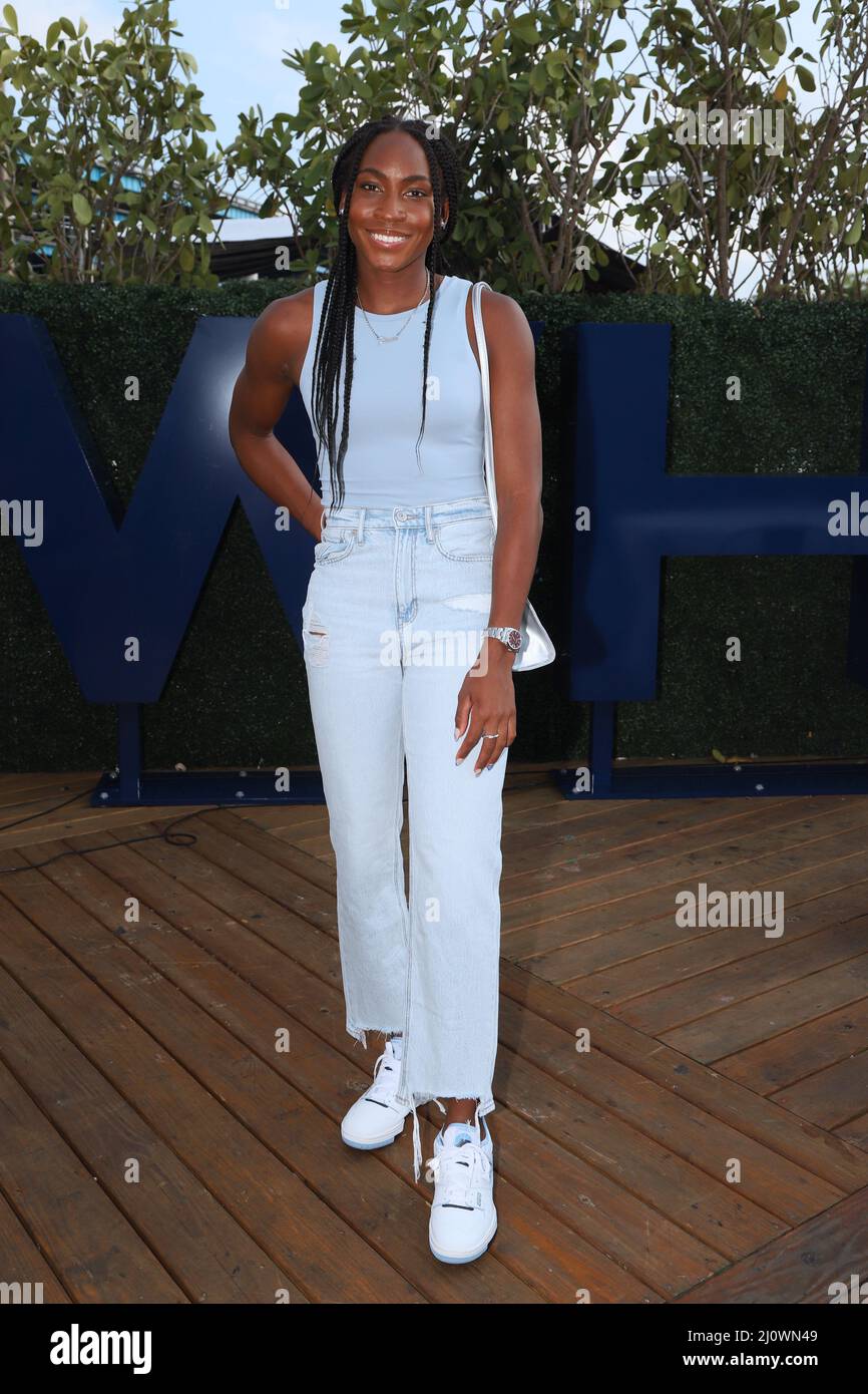 Miami, Florida, USA. 20th Mar, 2022. Coco Gauff attends the 2022 Miami Open Women