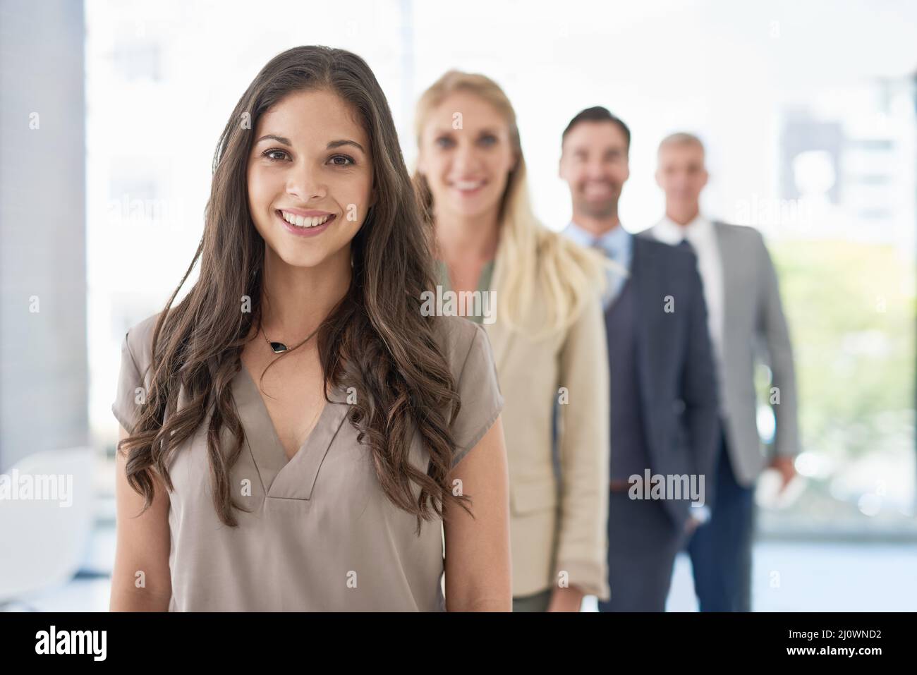 Shes first in line to success. Portrait of a young businesswoman ...