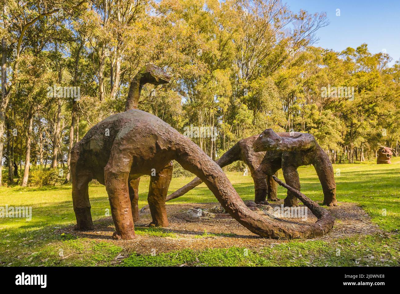 Dinosaur Sculptures, Flores, Uruguay Stock Photo Alamy