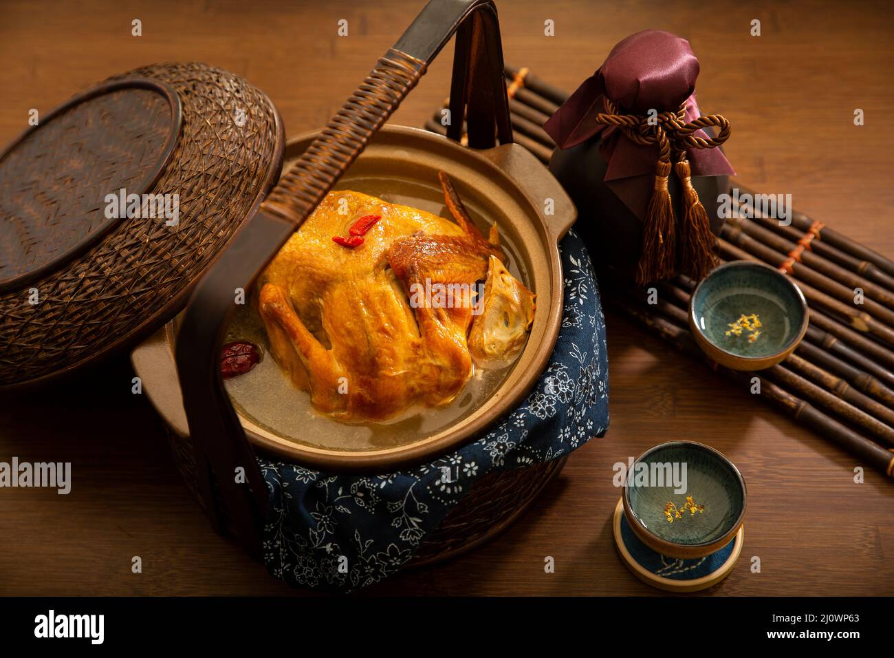 Chinese cuisine,Whole chicken soup Stock Photo Alamy