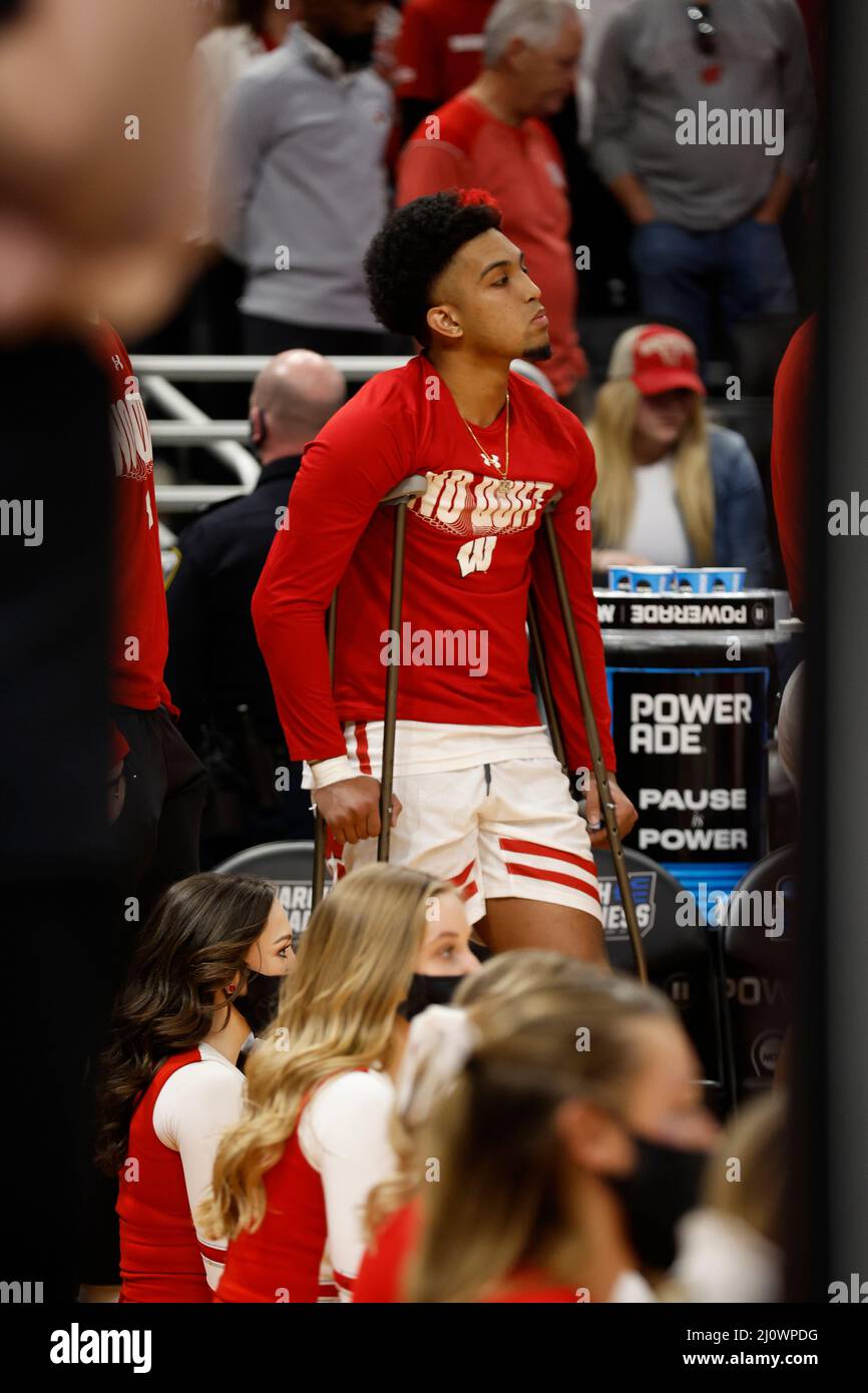 Milwaukee, WI, USA. 20th Mar, 2022. Wisconsin Badgers guard Chucky