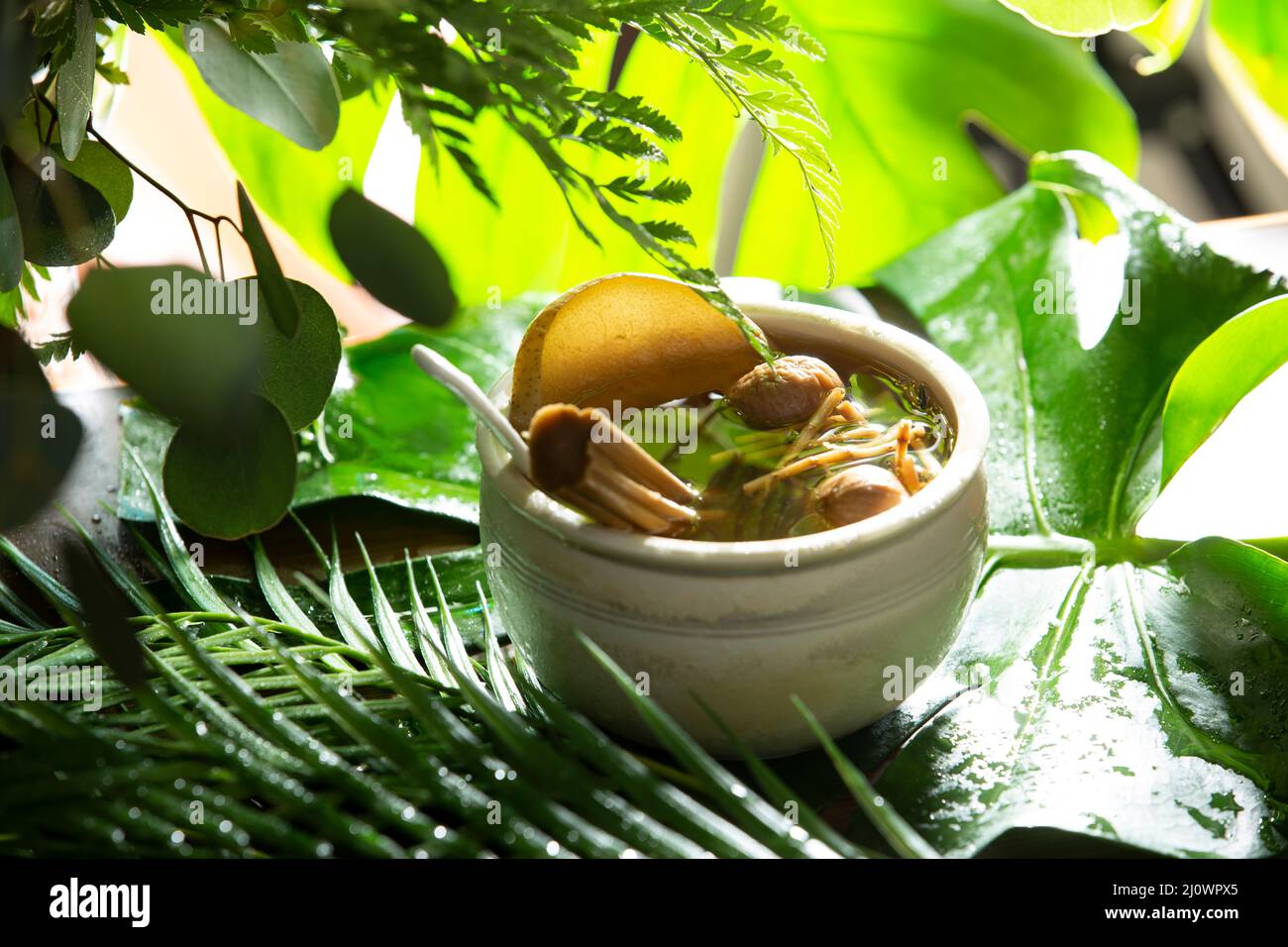 Chinese traditional Guangdong sweet soup Stock Photo