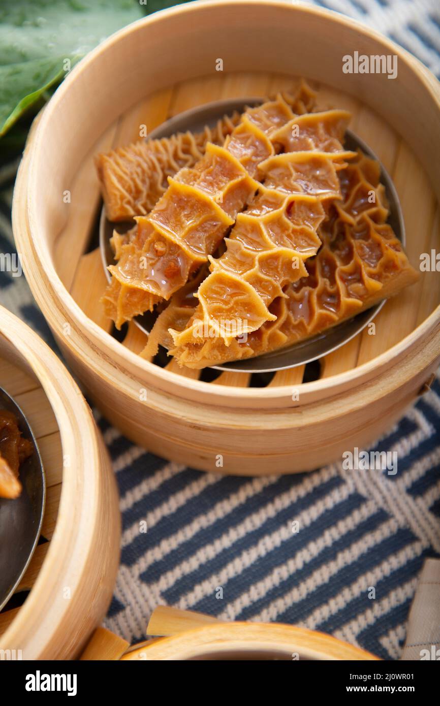Close-up of traditional Chinese dim sum- stew tripe Stock Photo