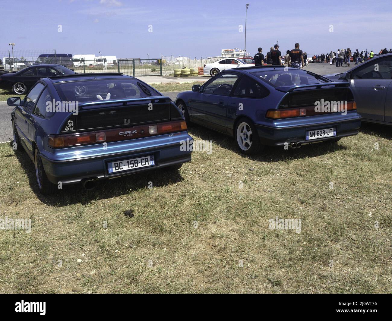 Honda Civic CRX car parked in the parking lot Stock Photo