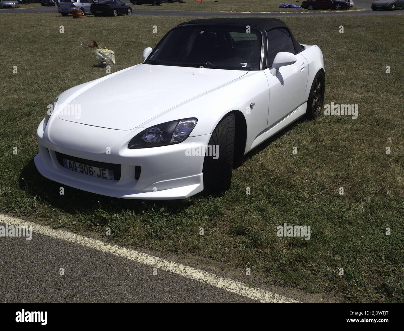 White Classic Honda S2000 meeting in the track Stock Photo Alamy