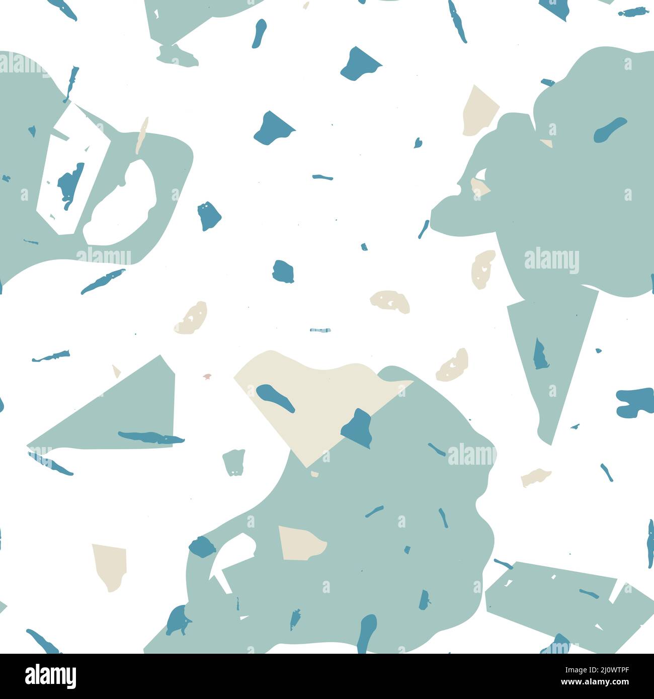Terrazzo seamless pattern. Blue classic flooring texture. Terrazzo ...