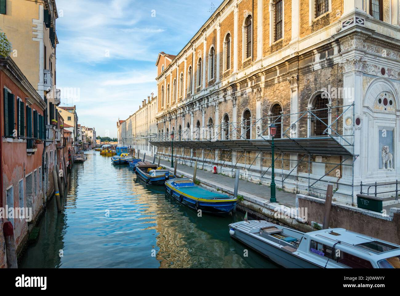Venice Scuola grande di san marco with canal Stock Photo
