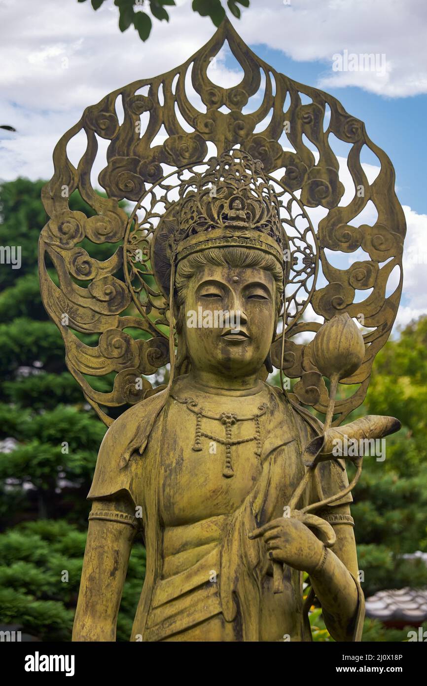 The statue of Goddess Benzaiten (Saraswati) at the Toganji temple. Nagoya. Japan Stock Photo