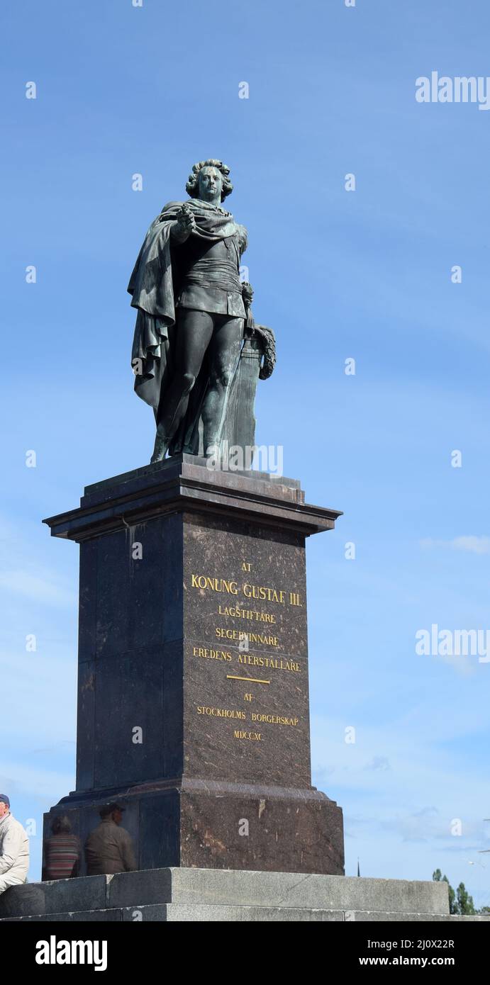 Statue of Gustav III in Stockholm Stock Photo - Alamy