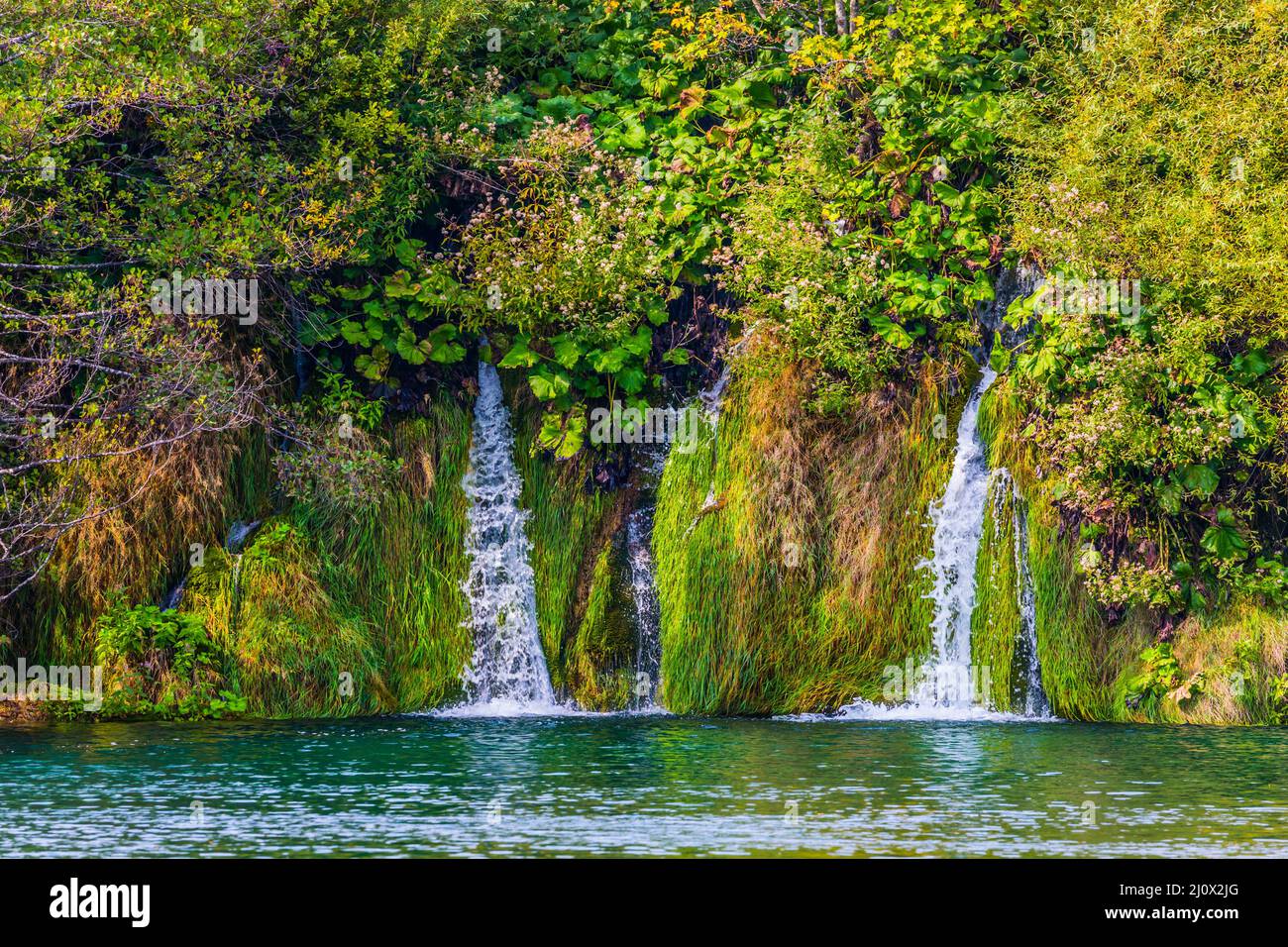 Fabulous country of Plitvice Lakes Stock Photo