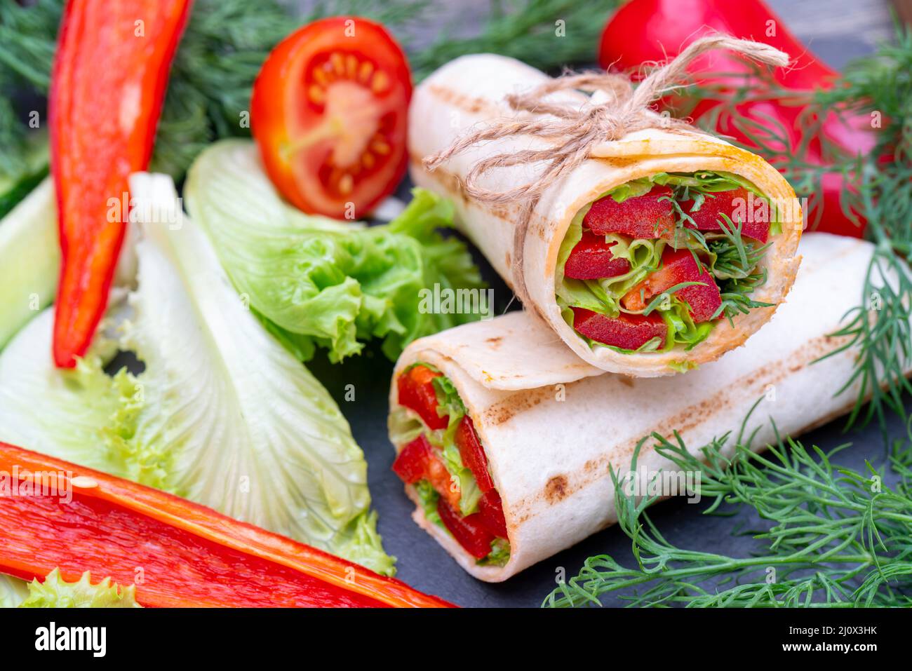 Vegetable roll for a healthy lifestyle Stock Photo Alamy