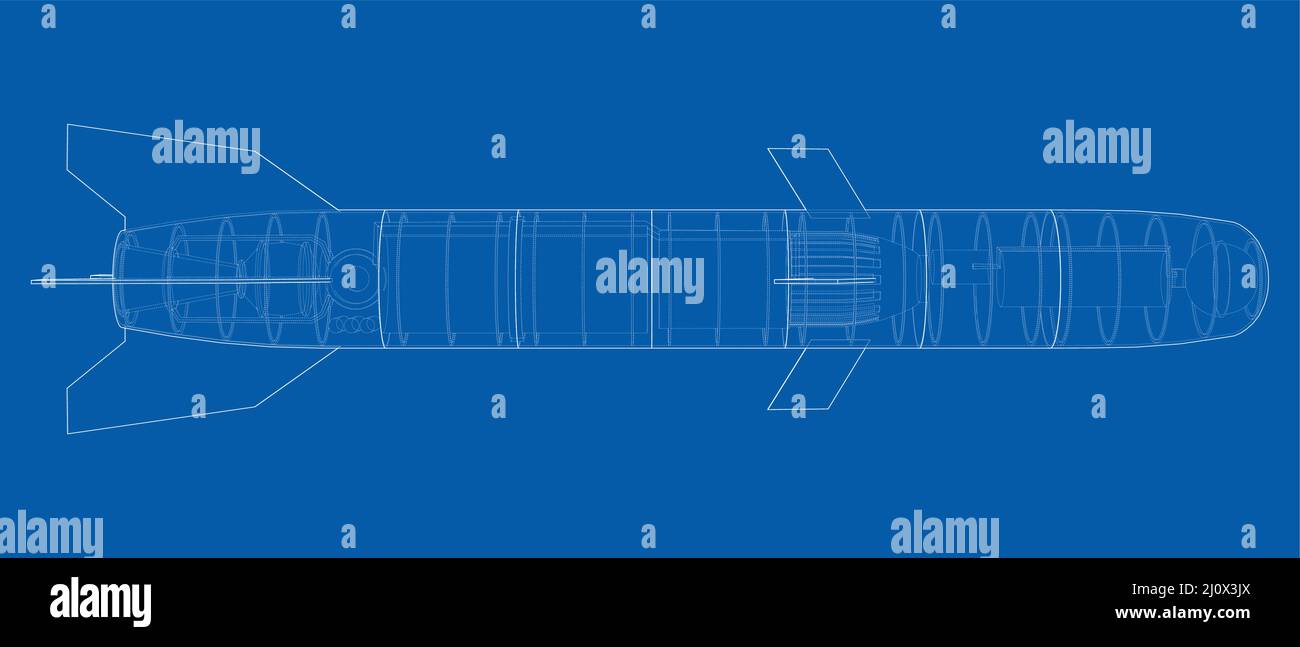 Military missile army rocket. Vector Stock Vector