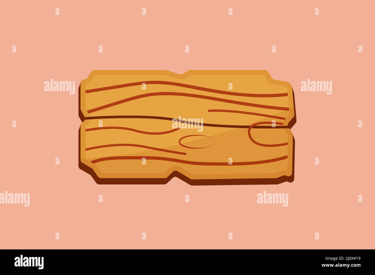 wooden board vector illustration, great for game projects and others Stock Vector