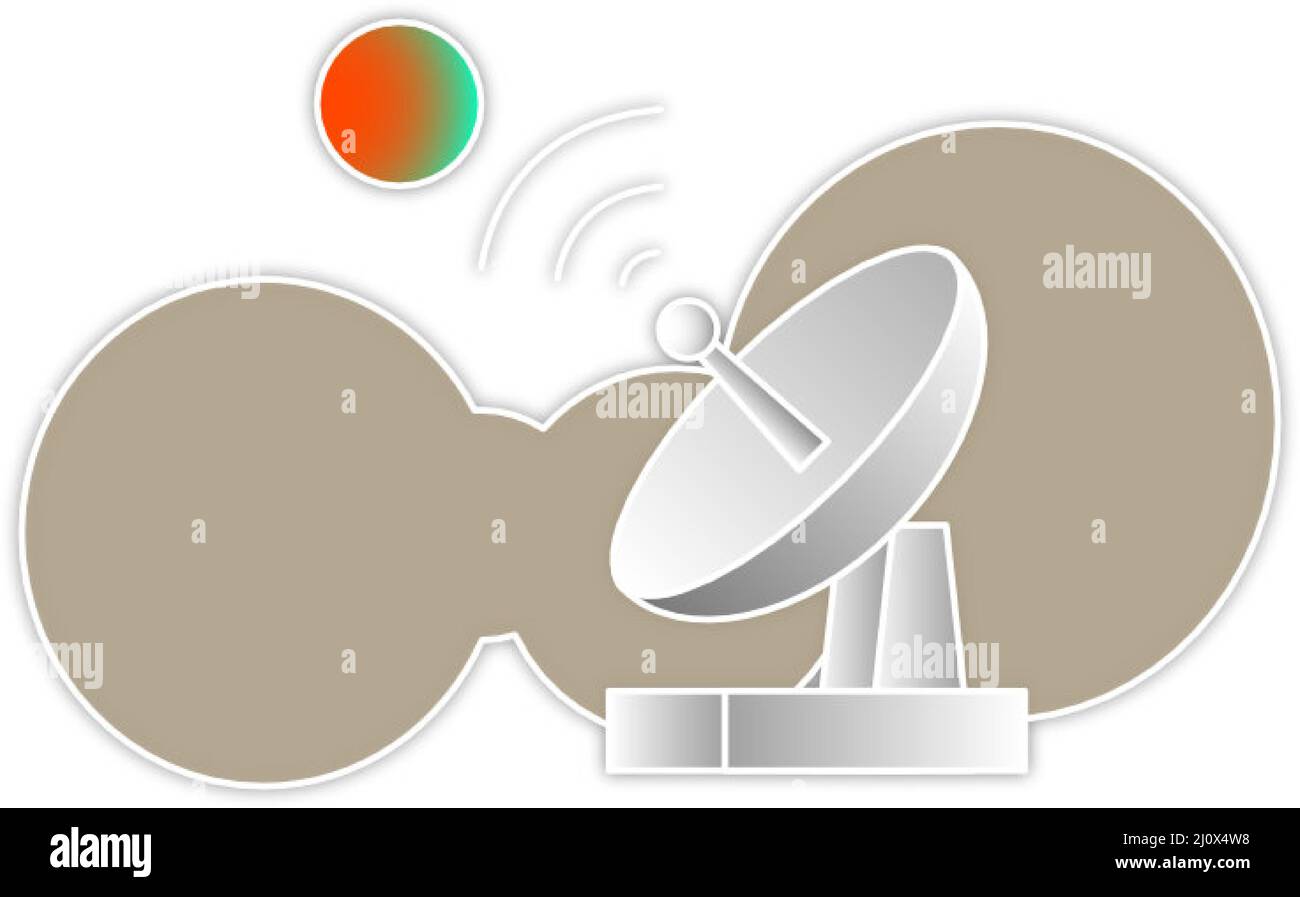 Communication base stations send signals to other planets Stock Vector ...
