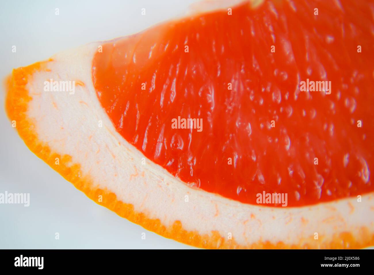 Pink grapefruit flesh and skin Stock Photo