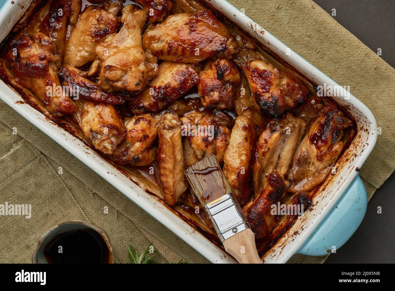 Barbecue chicken wings. Slow cooker sweet and spicy. Oven baked