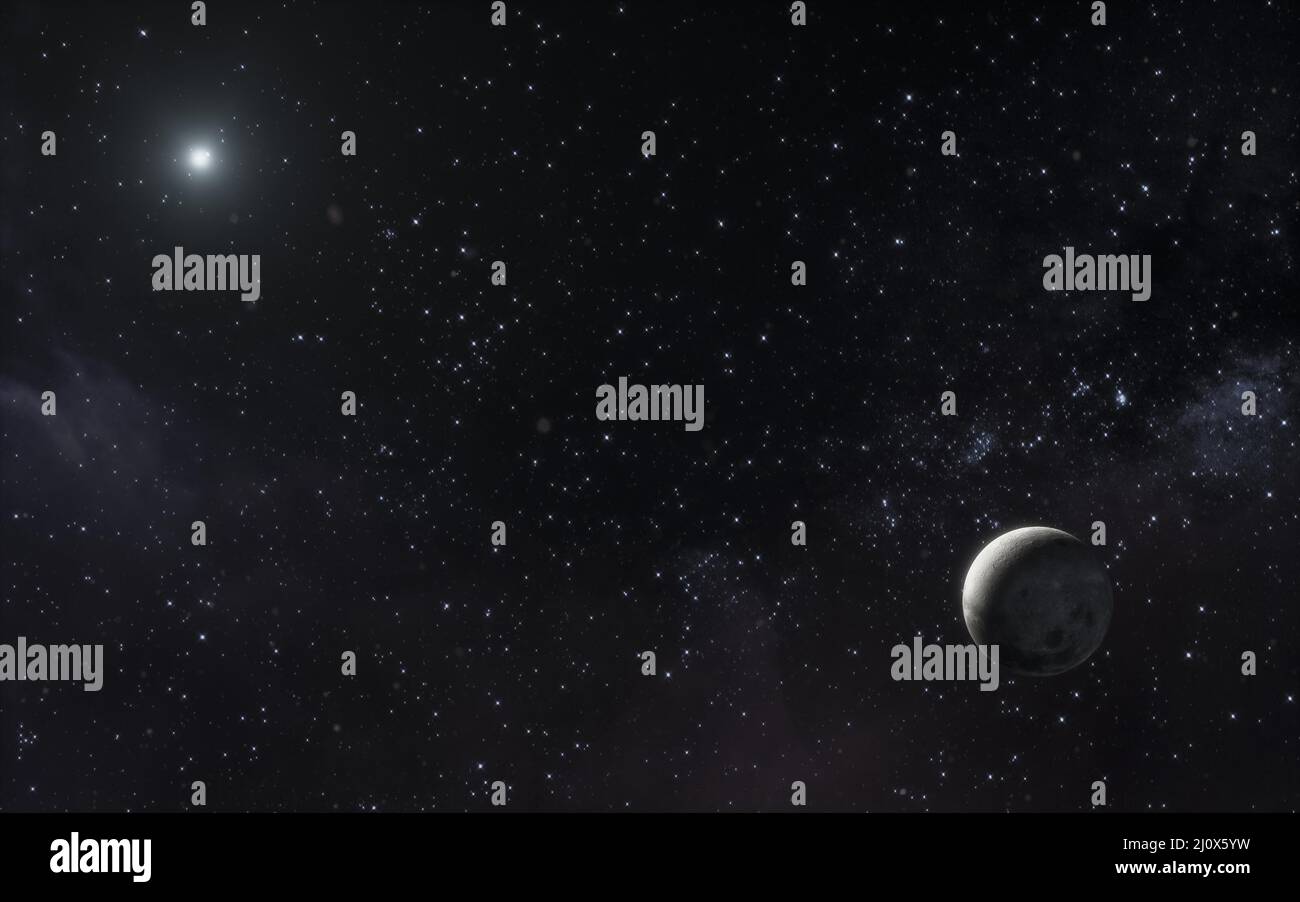 Galaxy night landscape 2. High quality beautiful photo concept Stock Photo