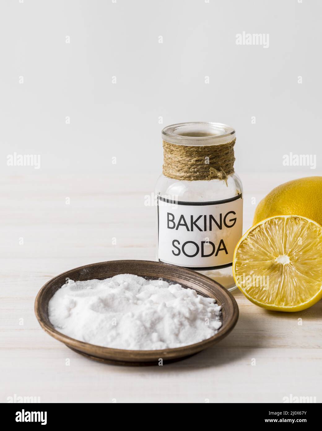 Using baking soda organic cleaning house products. High quality beautiful photo concept Stock Photo