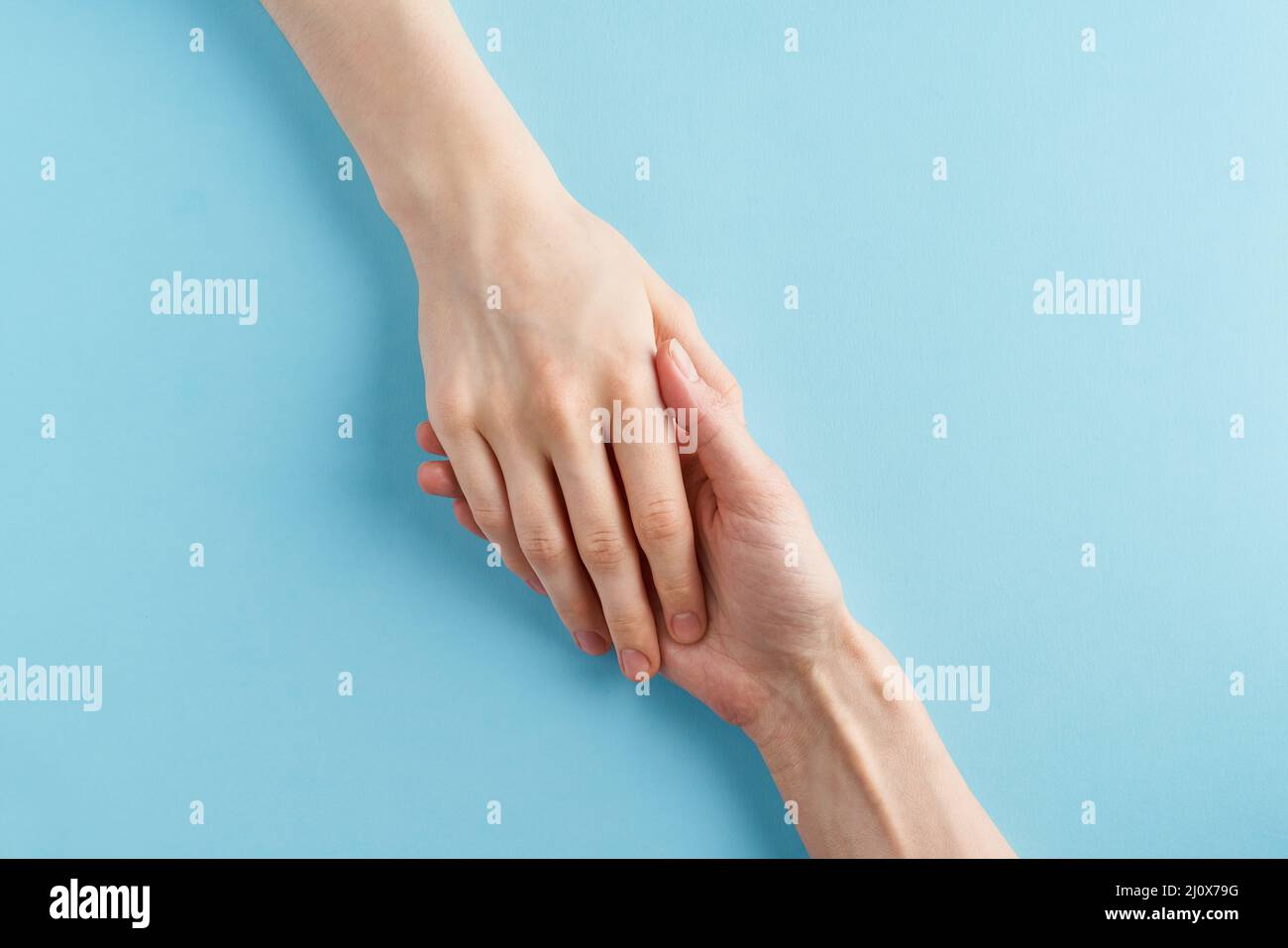 Helping hand, support in difficult situation, crisis. Last chance, hope concept Stock Photo