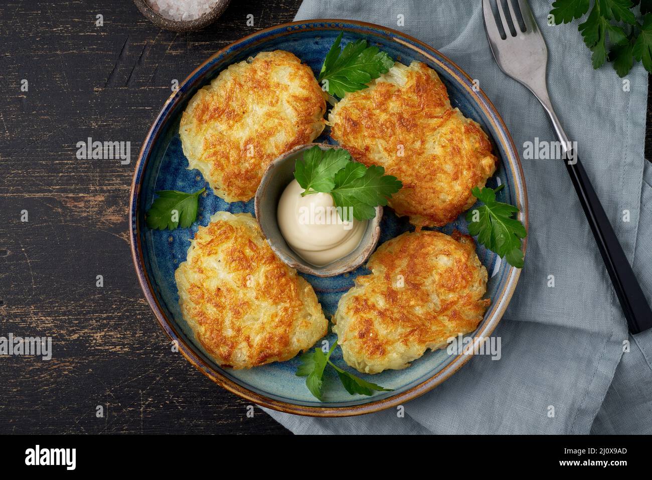 Hashbrown, hash brown potatoes fried pancakes, traditional american