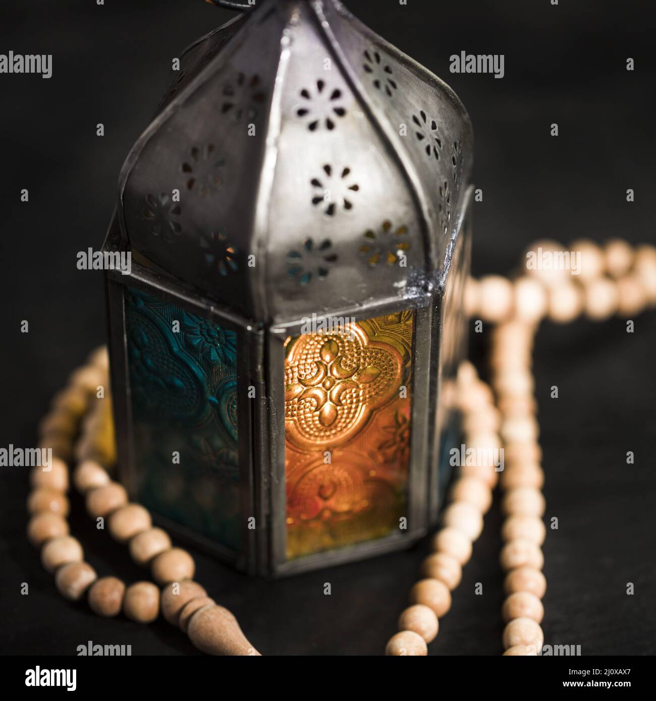 Close up candle ramadan day. High quality beautiful photo concept Stock Photo