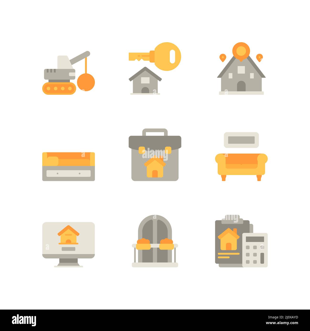 real estate and building construction icon series Stock Photo