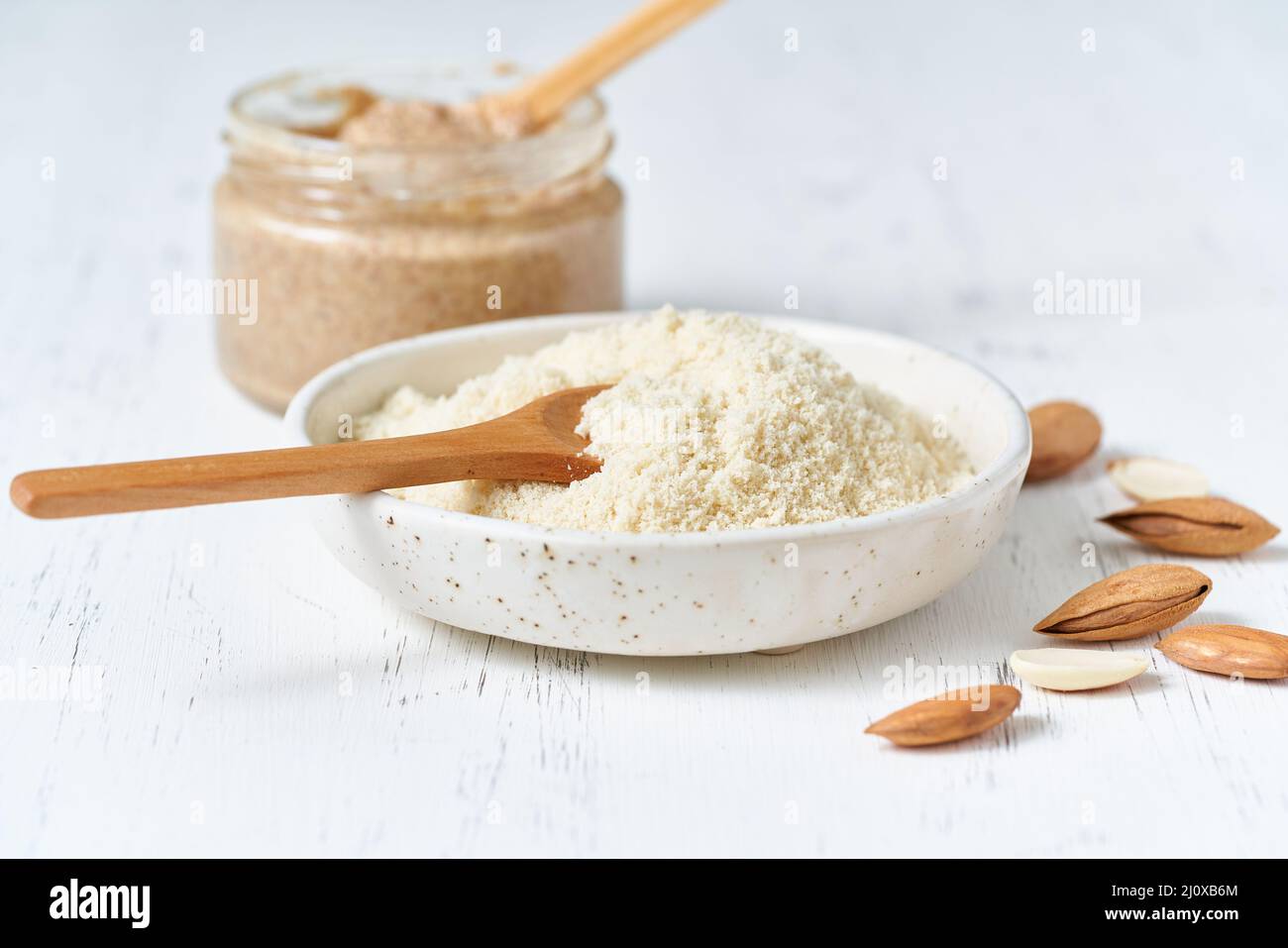 Alternative almond flour. Grated crushed almonds, chopped in a blender