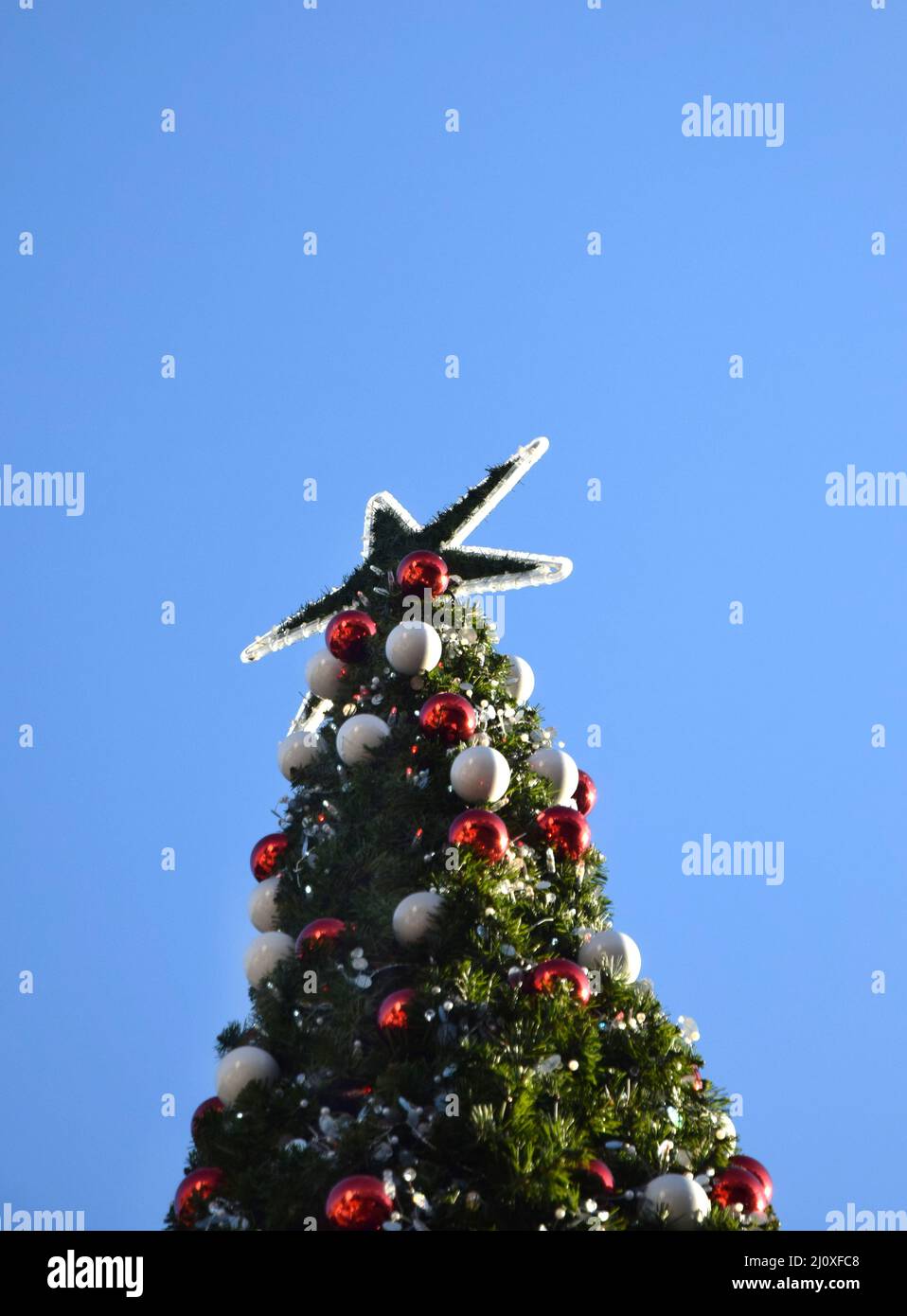 Blue fake christmas tree hi-res stock photography and images - Alamy