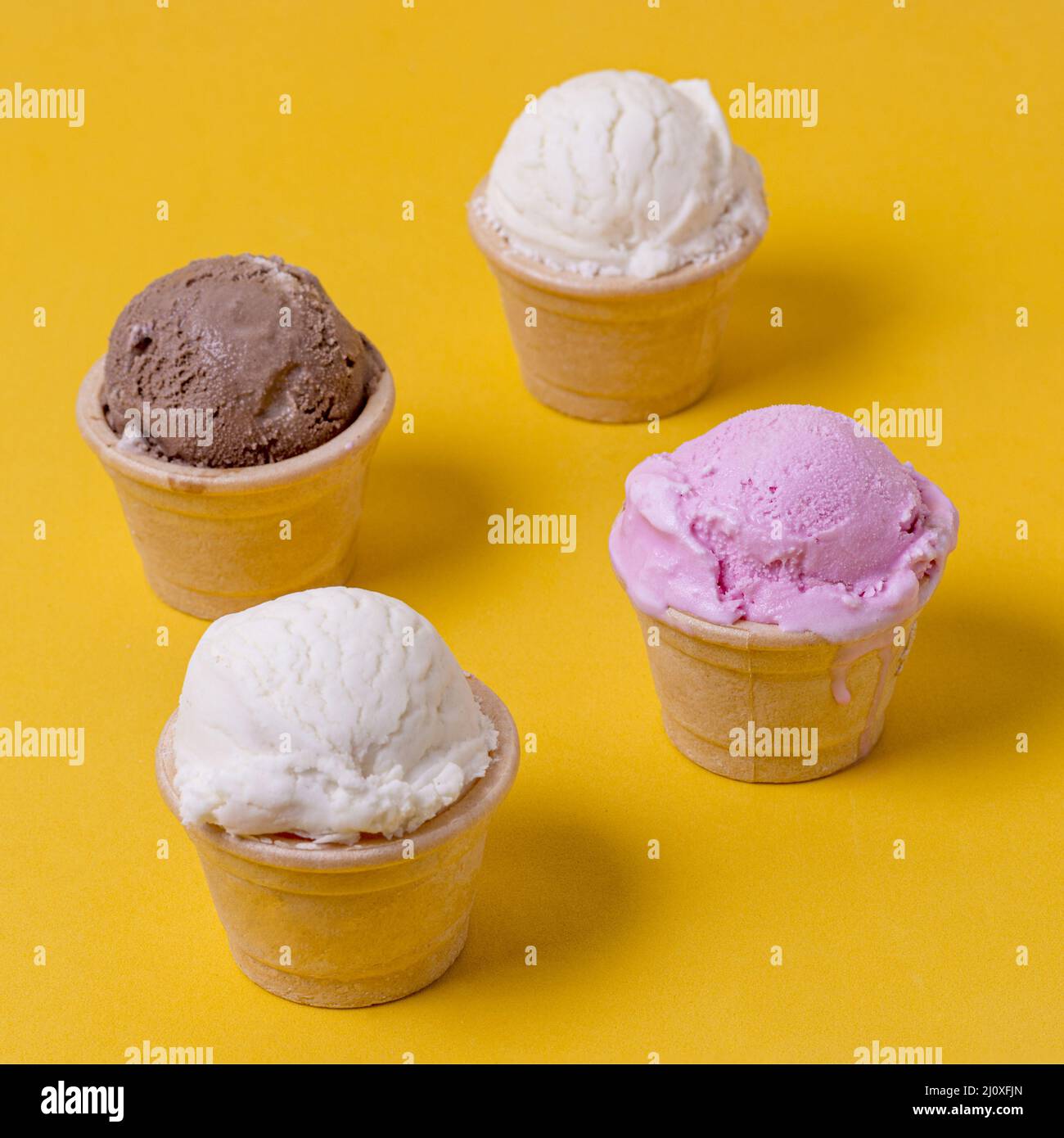Ice cream cones different flavours hires stock photography and images