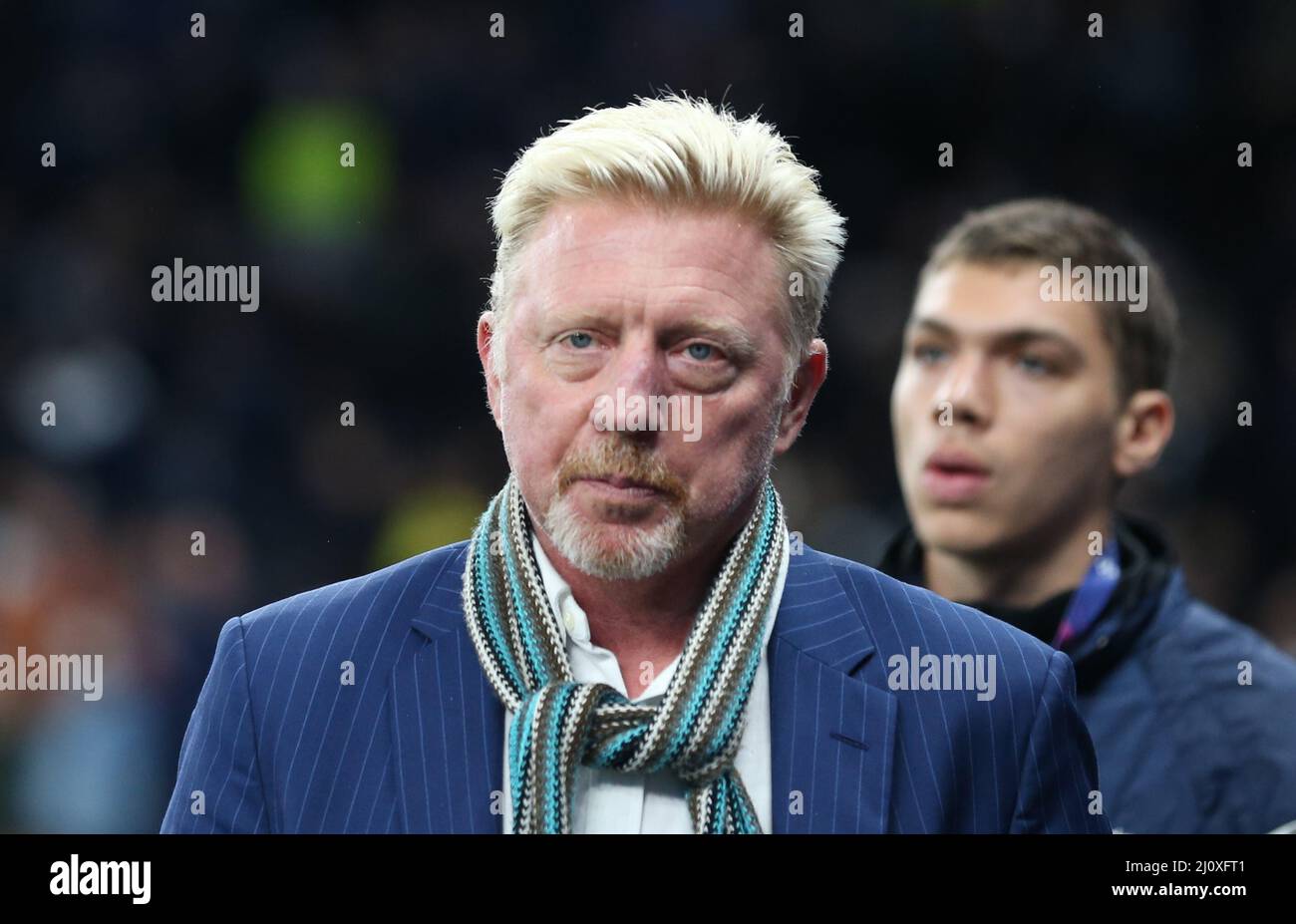 File photo dated 1/10/2019 of former Grand Slam tennis champion Boris Becker who is due to stand trial at Southwark Crown Court on Monday accused of failing to hand over his trophies to settle debts. The 54-year-old commentator, who was declared bankrupt in June 2017, is alleged to have not complied with obligations to disclose information. Issue date: Monday March 21, 2022. Stock Photo