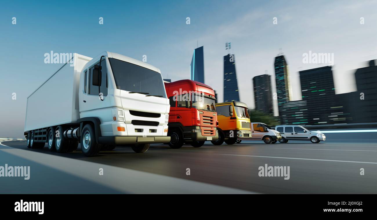 Fast delivery,cargo logistic and freight shipping concept Stock Photo