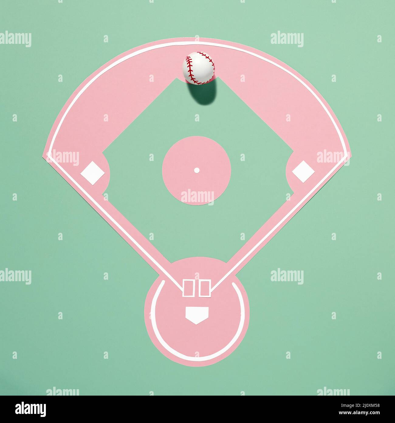 Top view baseball court Stock Photo Alamy