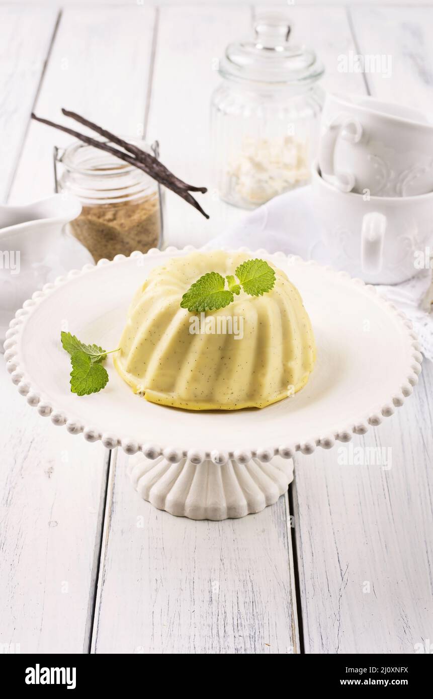 Vanilla pudding Stock Photo