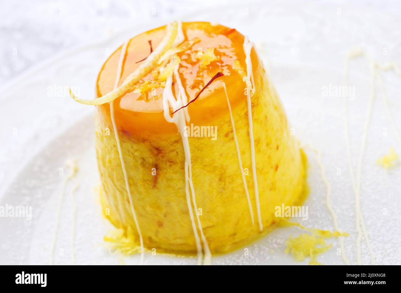 Mango pudding Stock Photo