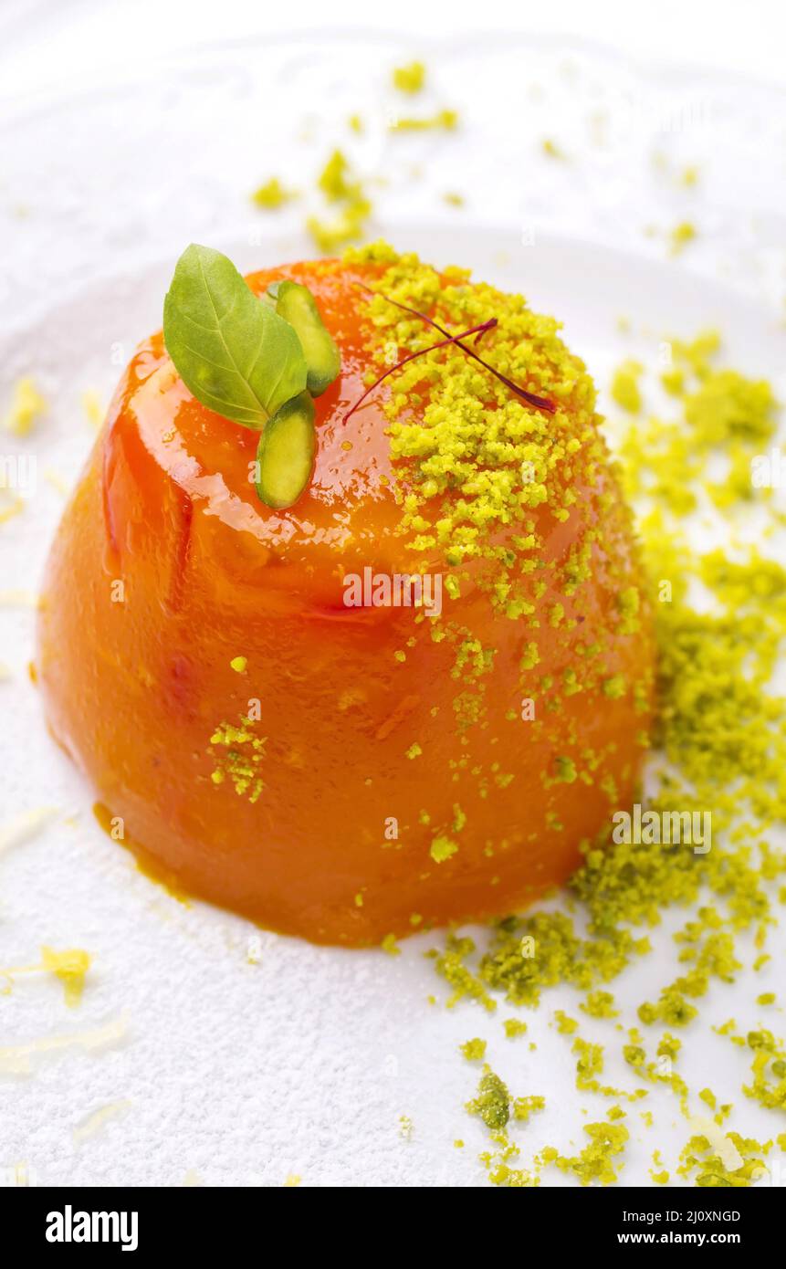 Orange gelatine Stock Photo