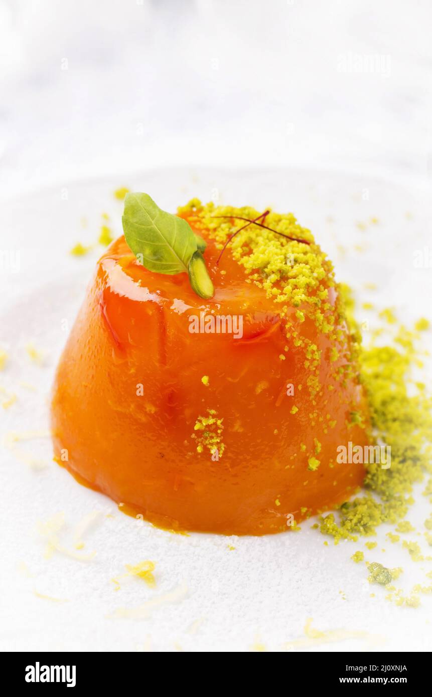 Orange gelatin Stock Photo