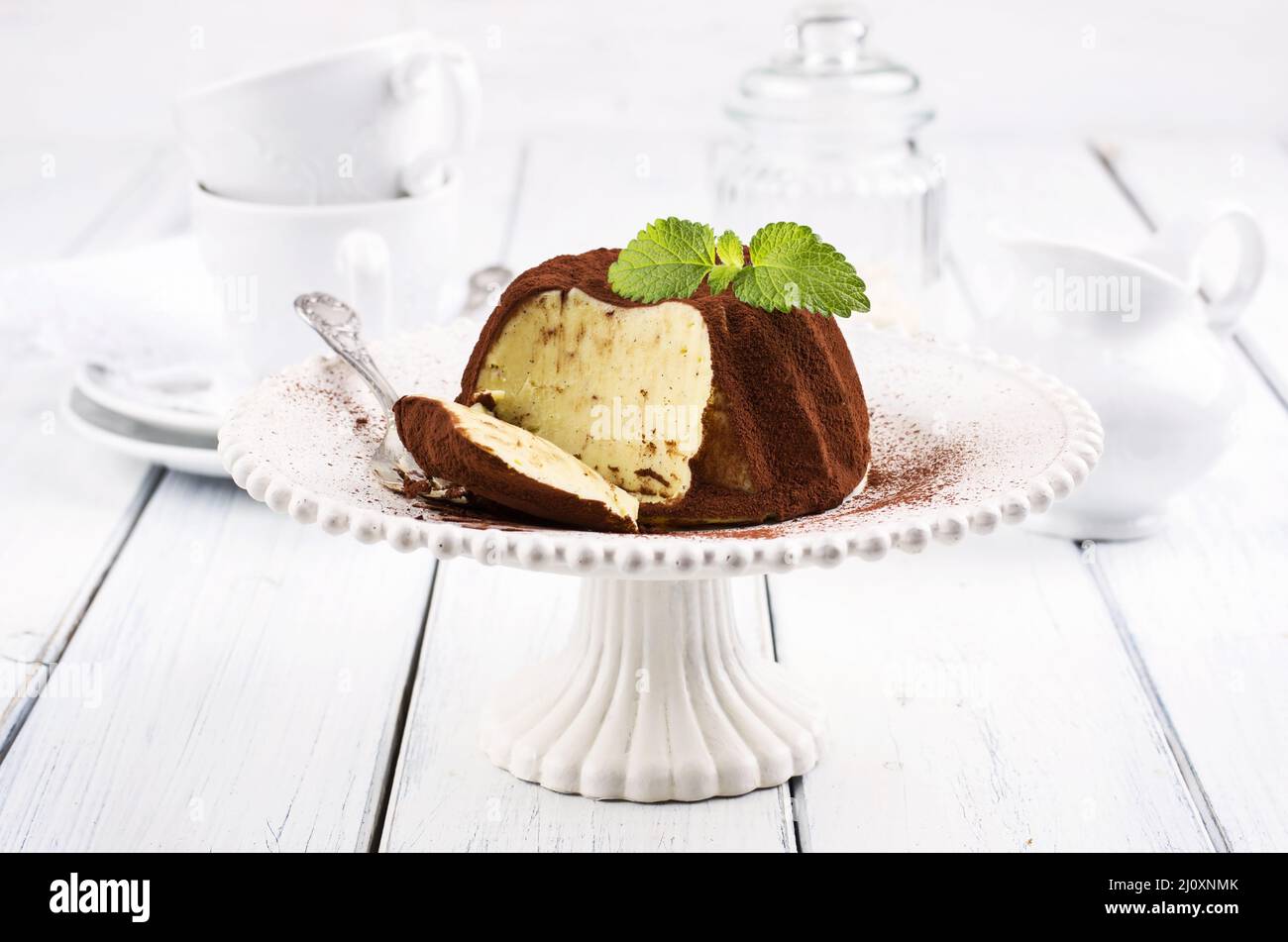 Vanilla pudding Stock Photo