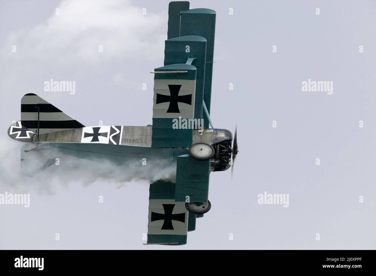 German WW1 era Fokker Tri-plane Stock Photo