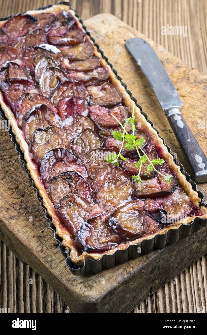 Plum pastry Stock Photo
